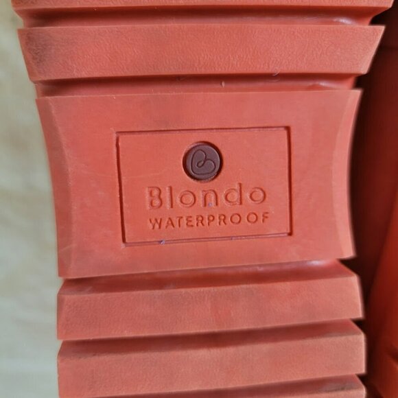 Blondo Waterproof Orange Suede Loafers - Size 7M - Picture 10 of 10